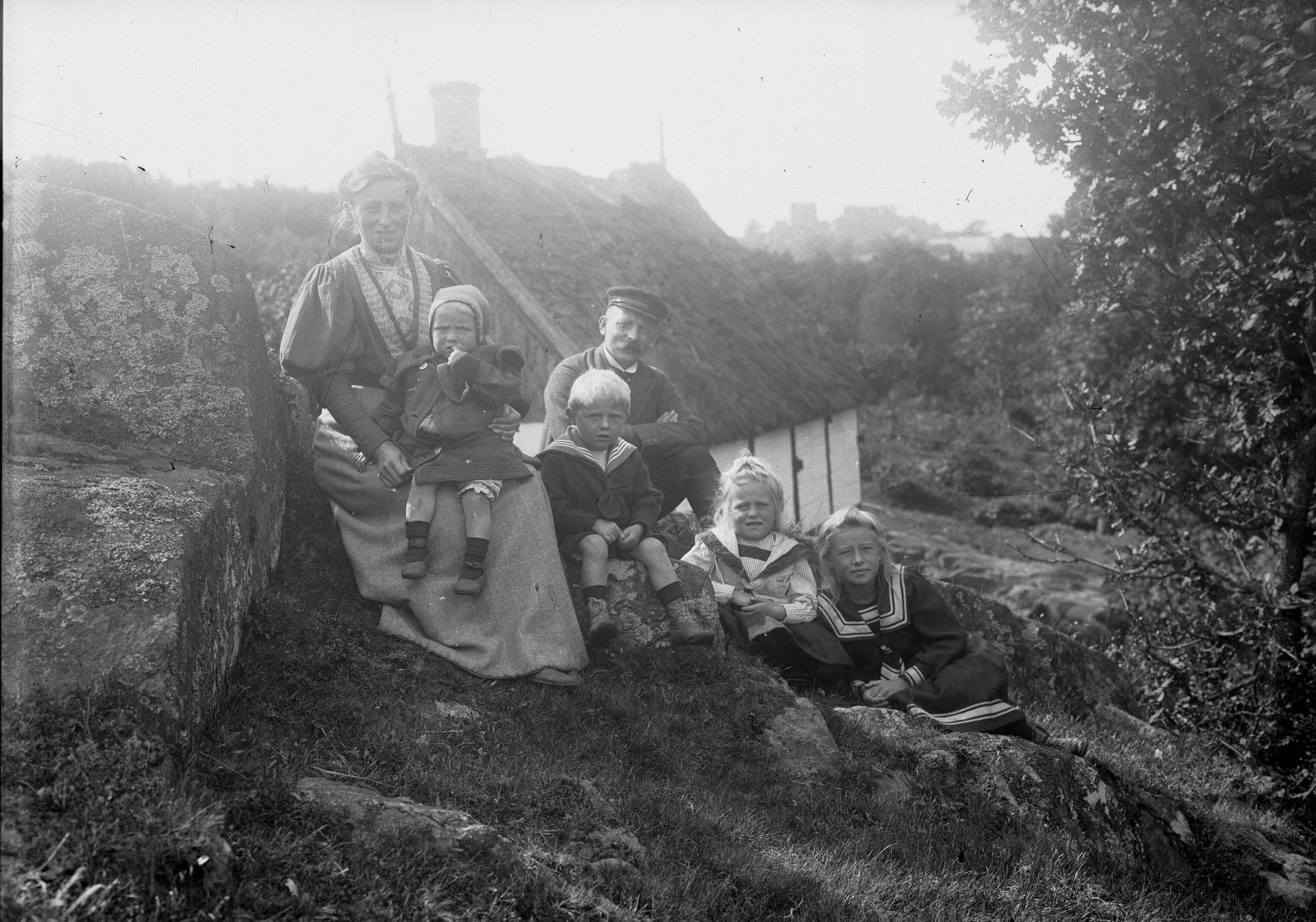 Vandmøllefamilien ved Hammersholm, 1908