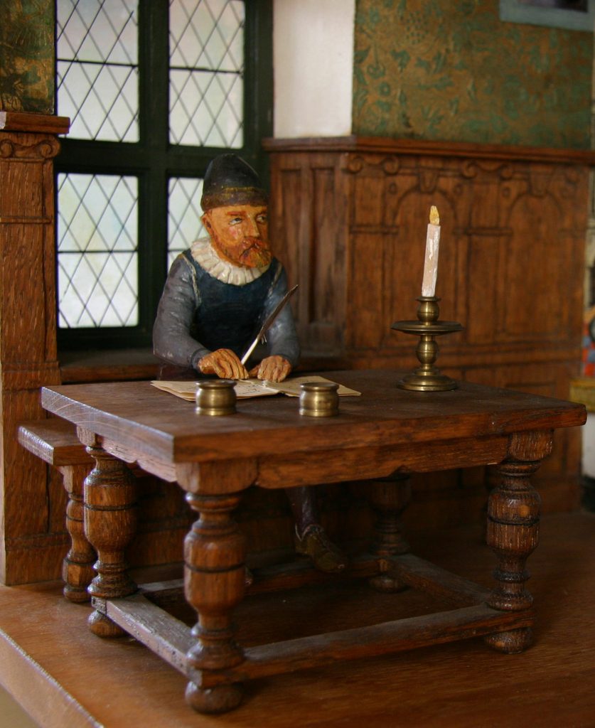 Model af Tycho Brahe på Uranienborg på Hven, 1600.